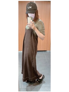 「MARC JACOBS（マークジェイコブス）のアイテム（帽子）」を使った、ちひろさん（レディース・169cm）の秋コーディネート