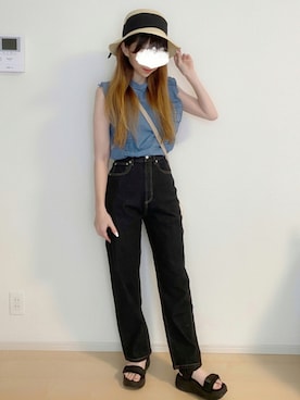 「Java（ジャバ）のアイテム」を使った、あるさん（レディース・158cm）の夏コーディネート