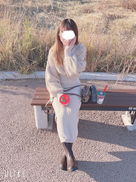 「Kastane（カスタネ）の【SETアイテム】クロップドカーディガン×ワンピースSET（ワンピース）」を使った、あるさん（レディース・158cm）の冬コーディネート