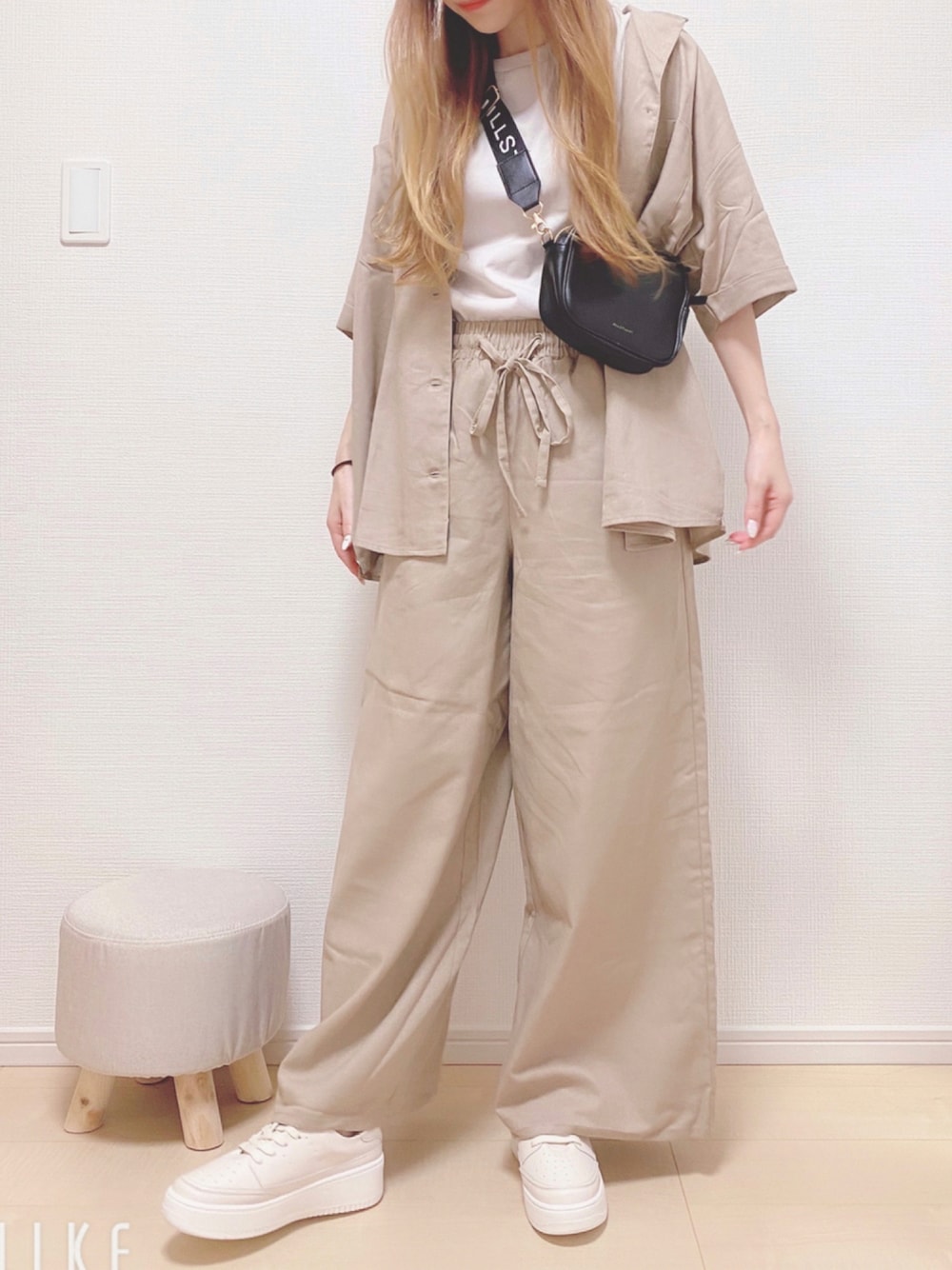 コットンフレアパンツ　テンセルコットン BEVAN UP コットンフレアパンツ テンセルコットン BEVAN UP