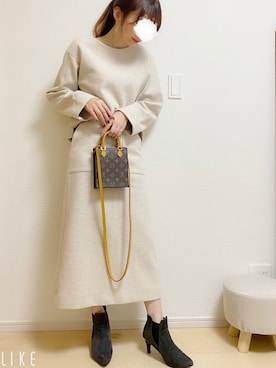 「LouisVuitton」｜「アイテム（ワンピース/ドレス）」を使った、あるさん（レディース・158cm）の秋コーディネート