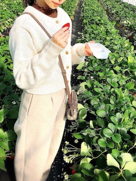 「GUCCI（グッチ）の直営店購入!グッチ☆Ophidia GG Supreme mini bag（ショルダーバッグ）」を使った、あるさん（レディース・158cm）の冬コーディネート