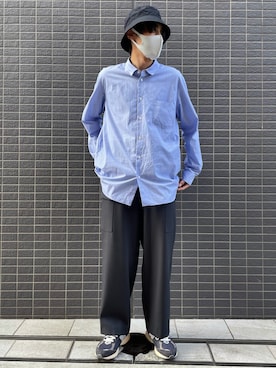 「2002R」｜「アイテム（帽子）」を使った、けんしょーさん（メンズ・172cm）の秋コーディネート
