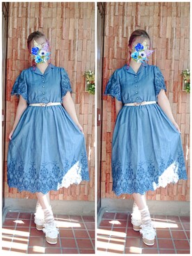 ベルトを使った デニムワンピース の人気ファッションコーディネート Wear