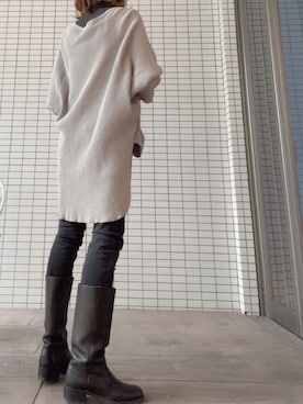 「FRYE（フライ）のアイテム」を使った、びゅーさん（レディース・170cm）の冬コーディネート