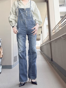 「Johnbull Private labo（ジョンブルプライベートラボ）のアイテム（オールインワン・サロペット）」を使った、びゅーさん（レディース・170cm）の春コーディネート