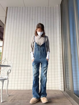 「Johnbull Private labo（ジョンブルプライベートラボ）のアイテム（オールインワン・サロペット）」を使った、びゅーさん（レディース・170cm）の秋コーディネート