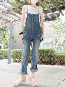 「Johnbull Private labo（ジョンブルプライベートラボ）のアイテム（オールインワン・サロペット）」を使った、びゅーさん（レディース・170cm）の夏コーディネート