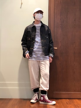 「URBAN RESEARCH（アーバンリサーチ）のアイテム（デニムジャケット）」を使った、FUJIWARAさん（メンズ・177cm）の夏コーディネート