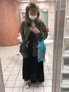 「ISOOK（アイスー）のアイテム（ワンピース/ドレス）」を使った、Amyさん（レディース・159cm）の冬コーディネート