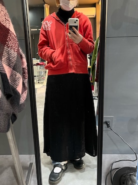 「ISOOK（アイスー）のアイテム（ワンピース/ドレス）」を使った、Amyさん（レディース・160cm）の冬コーディネート