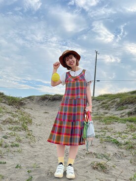 「napron（ナプロン）のアイテム」を使った、Amyさん（レディース・160cm）の夏コーディネート
