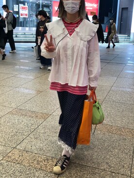 「napron（ナプロン）のアイテム」を使った、Amyさん（レディース・160cm）の春コーディネート