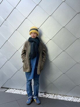 「CAL O LINE（キャルオーライン）のアイテム（ジャケット/アウター）」を使った、Amyさん（レディース・160cm）の冬コーディネート