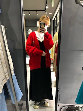 「ISOOK（アイスー）のアイテム（ワンピース/ドレス）」を使った、Amyさん（レディース・159cm）の冬コーディネート