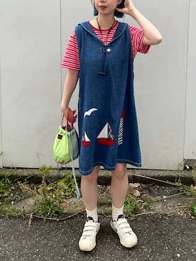 「napron（ナプロン）のアイテム」を使った、Amyさん（レディース・160cm）の夏コーディネート