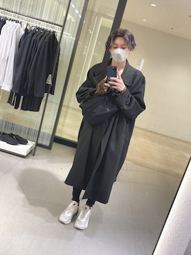 「フォローミー」｜「アイテム（チェスターコート）」を使った、MAHYOさん（メンズ・177cm）の秋コーディネート