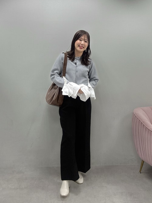 あぢゅ natural couture ウエストリボンタックパンツ セール】ウエストリボンタックパンツ（その他パンツ）｜natural