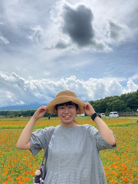 「chambre de charme（シャンブルドゥシャーム）のアイテム（ワンピース）」を使った、はなよさん（レディース・155cm）の夏コーディネート