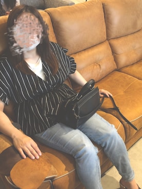「BEAUTY&YOUTH UNITED ARROWS（ビューティーアンドユースユナイテッドアローズ）のアイテム（ボストンバッグ）」を使った、ｙｏｕさん（レディース・151cm）の夏コーディネート