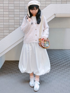 「GU（ジーユー）のアイテム（ワンピース/ドレス）」を使った、こうめさん（レディース・155cm）の春コーディネート