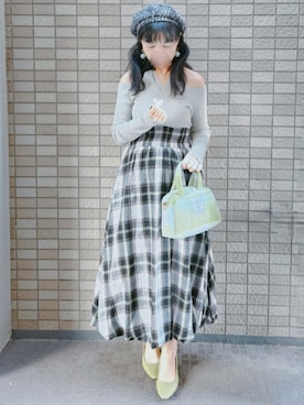 「SNIDEL（スナイデル）のアイテム」を使った、こうめさん（レディース・155cm）の春コーディネート