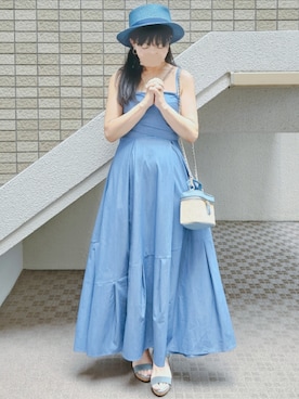 「アイテム（ワンピース/ドレス）」を使った、こうめさん（レディース・155cm）の夏コーディネート