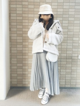 「アイテム（雑誌）」を使った、こうめさん（レディース・155cm）の秋コーディネート