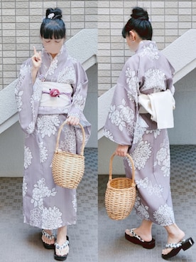 「アイテム（アクセサリー、その他）」を使った、こうめさん（レディース・155cm）の夏コーディネート