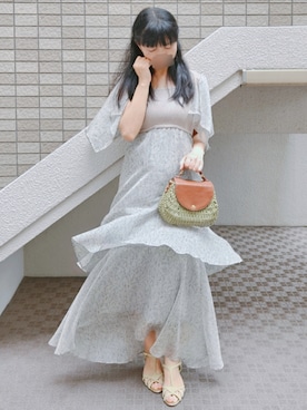 「アイテム（イヤリング）」を使った、こうめさん（レディース・155cm）の夏コーディネート