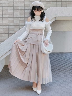 「アイテム（イヤリング）」を使った、こうめさん（レディース・155cm）の秋コーディネート