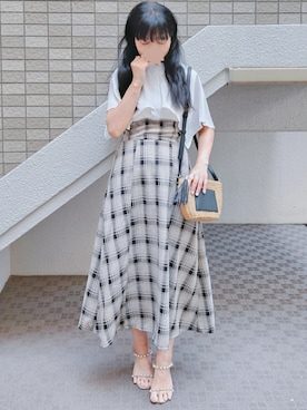 「KOBE LETTUCE（コウベレタス）のアイテム」を使った、こうめさん（レディース・155cm）の夏コーディネート