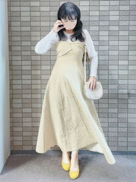 「アイテム（イヤリング）」を使った、こうめさん（レディース・155cm）の秋コーディネート