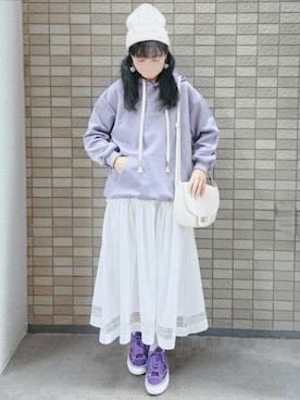 「アイテム（レッグウェア）」を使った、こうめさん（レディース・155cm）の秋コーディネート