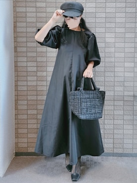 「アイテム（キャスケット）」を使った、こうめさん（レディース・155cm）の秋コーディネート