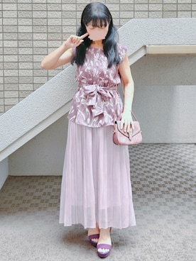 「clear（クリア）のアイテム」を使った、こうめさん（レディース・155cm）の夏コーディネート