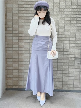 「アイテム（ポロシャツ）」を使った、こうめさん（レディース・155cm）の秋コーディネート