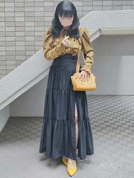 「アイテム（シャツ/ブラウス）」を使った、こうめさん（レディース・155cm）の秋コーディネート