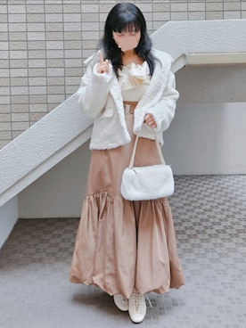 「3coins（3coins）のアイテム」を使った、こうめさん（レディース・155cm）の冬コーディネート