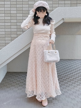 「アイテム（イヤリング）」を使った、こうめさん（レディース・155cm）の秋コーディネート