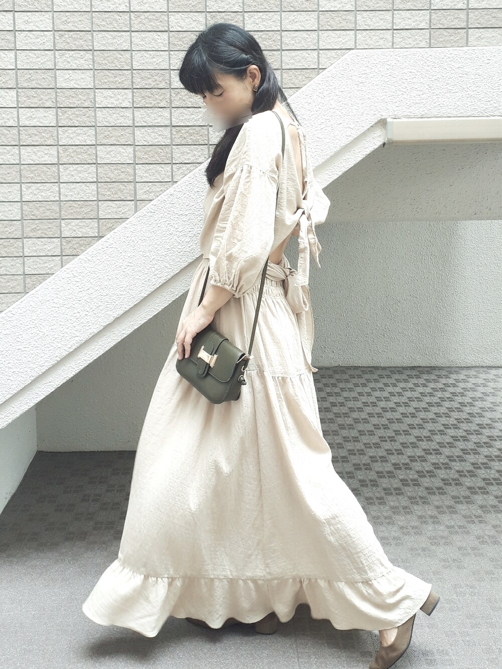 SNIDEL♡肩リボンカシュクールロングワンピース SNIDEL カシュクールロングワンピース