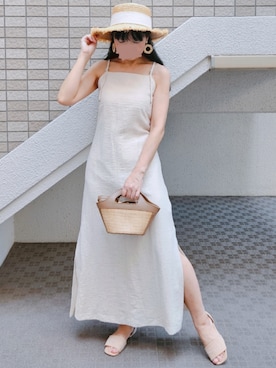 「アイテム（イヤリング）」を使った、こうめさん（レディース・155cm）の夏コーディネート