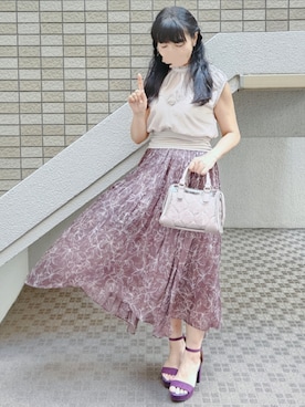 「アイテム（バッグ）」を使った、こうめさん（レディース・155cm）の夏コーディネート