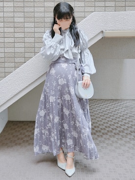 「アイテム（イヤリング）」を使った、こうめさん（レディース・155cm）の秋コーディネート