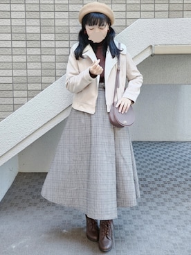 「アイテム（ワンピース/ドレス）」を使った、こうめさん（レディース・155cm）の秋コーディネート