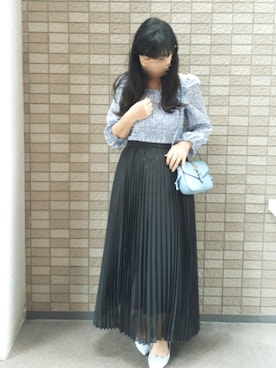 「ブルー×ブラック」｜「アイテム（その他）」を使った、こうめさん（レディース・155cm）の秋コーディネート