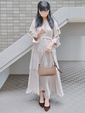 「アイテム（ワンピース/ドレス）」を使った、こうめさん（レディース・155cm）の秋コーディネート
