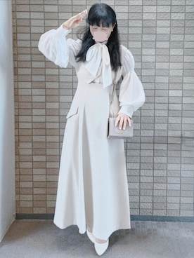 「アイテム（イヤリング）」を使った、こうめさん（レディース・155cm）の秋コーディネート