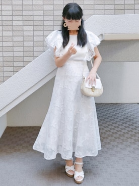 「アイテム（イヤリング）」を使った、こうめさん（レディース・155cm）の秋コーディネート