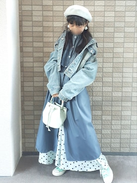 「31 Sons de mode（トランテアン　ソン　ドゥ　モード）のアイテム（ハンチング/ベレー帽）」を使った、こうめさん（レディース・155cm）の秋コーディネート